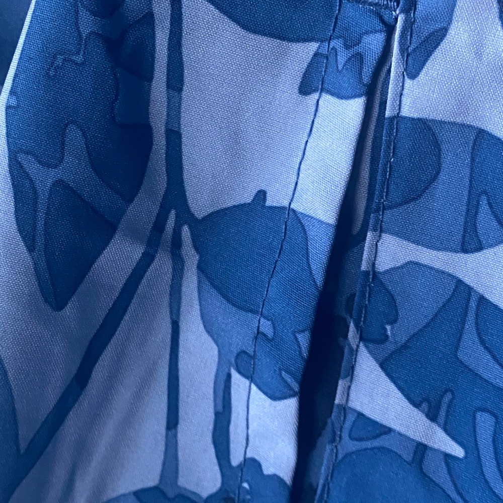 Rip Skirt Hawaii Womens Blue Floral Sleeveless Dress Pockets Size L - Picture 5 of 8